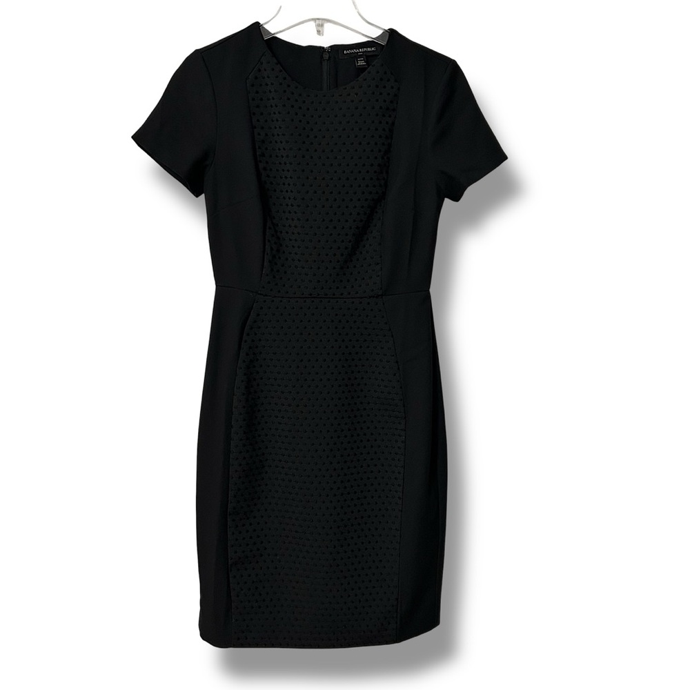 Banana Republic Elegant Black Short Sleeve Dress